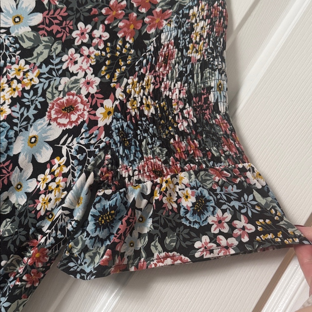 LOFT Multicolor Floral Knee Length Dress - Picture 3 of 6
